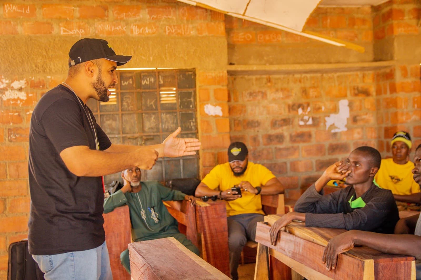 A facilitator leading a session with traders