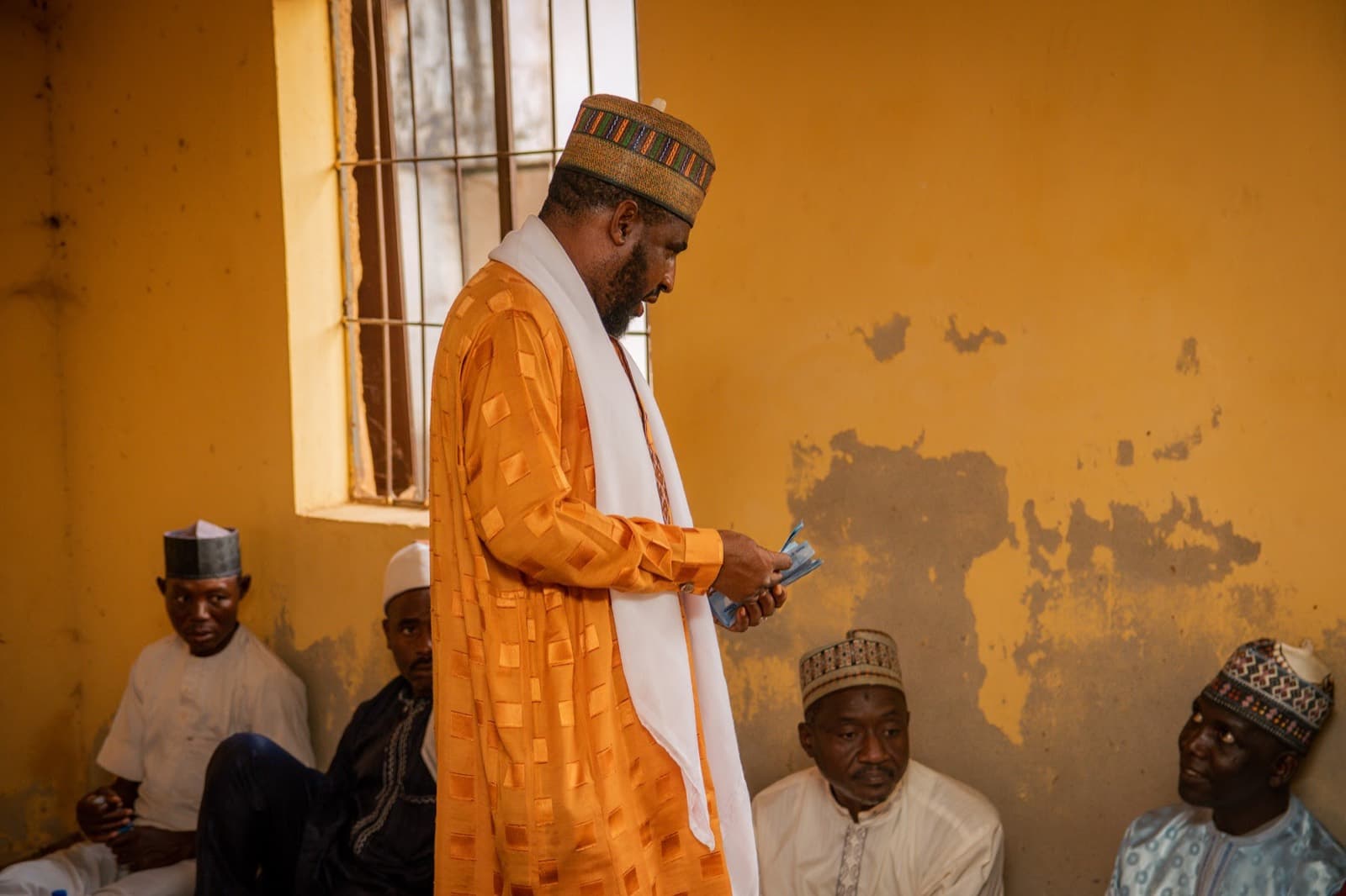 A community leader addressing the gathering